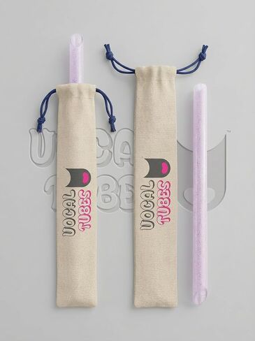 Lavender Glitter Vocal Tubes® for Speech Therapy, Singing Therapy Straws for Vocal Health - Set of 2 Silicone Tubes for water resistant Voice Therapy, Singing exercises and singing training in Kuwait