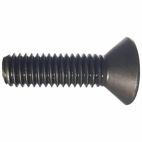 براغي ذات رأس مسطح مقاس 6-40 × 3/8 بوصة، محرك مقبس ألين، سبائك فولاذية، خيط كامل، أكسيد أسود، خيط الآلة، الكمية 50 in Kuwait
