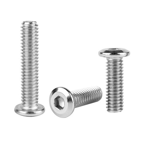 1/4-20 × 1 مسامير أثاث ذات رأس مسطح، مسامير رأس مقبس توصيل غاطسة 304 من الفولاذ المقاوم للصدأ 18-8، خيط آلة UNC بالكامل، 25 قطعة فضية in Kuwait
