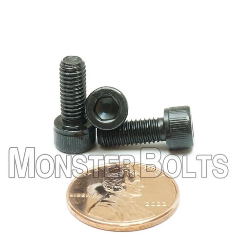 MonsterBolts - براغي رأس بمقبس #10-32 × 1/2 بوصة، ASTM A574، سبائك فولاذية، أكسيد أسود، 10 عبوات in Kuwait