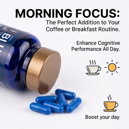 AROMEL Blue Gold Boost | USP Grade Methylene Blue Capsules with Vitamin C Ester & Organic Cacao Powder | Enhanced Absorption Nootropic Supplement for Cellular Energy | 60 Capsules in Kuwait