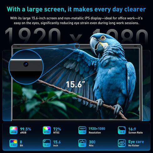 كمبيوتر محمول FHD مقاس 15.6 بوصة، كمبيوتر محمول Win 11 مزود بمعالج Intel ثنائي النواة 4425Y، وذاكرة وصول عشوائي سعتها 16 جيجابايت وذاكرة وصول عشوائي سعتها 256 جيجابايت، وكمبيوتر محمول خفيف الوزن لتعلم الطلاب عبر الإنترنت، والمكتب المنزلي، والأعمال الخفيفة in Kuwait