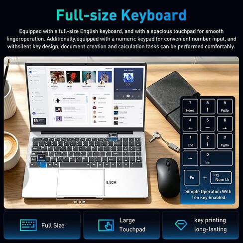 كمبيوتر محمول FHD مقاس 15.6 بوصة، كمبيوتر محمول Win 11 مزود بمعالج Intel ثنائي النواة 4425Y، وذاكرة وصول عشوائي سعتها 16 جيجابايت وذاكرة وصول عشوائي سعتها 256 جيجابايت، وكمبيوتر محمول خفيف الوزن لتعلم الطلاب عبر الإنترنت، والمكتب المنزلي، والأعمال الخفيفة in Kuwait