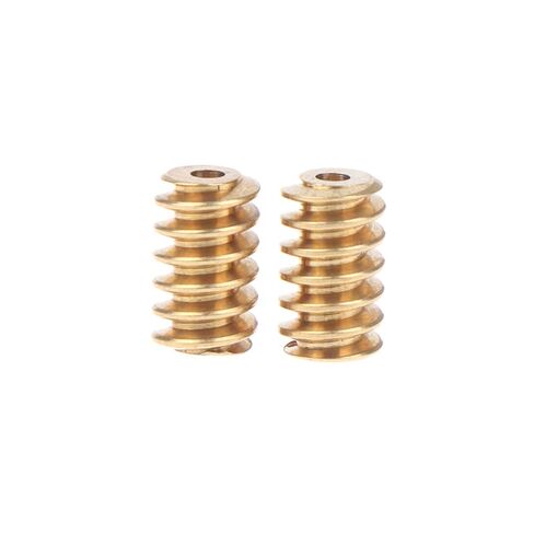 2Pcs 0.5 Modulus 1.98mm/2.28mm/ 2.98mm Aperture Hole Diameter Single-Head Copper Worm Gear Matching 2mm/2.3mm/3mm Shaft(Bore 2.98mm) in Kuwait