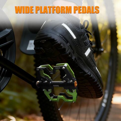 دواسات الدراجة الجبلية للكبار، دواسات مسطحة MTB خفيفة مع 12 قطعة من المسامير غير القابلة للانزلاق، دواسات منصة مركبة من سبائك الألومنيوم، مناسبة للنساء والأطفال ودراجات الطرق ودراجات bmx وmtb والدراجات الترفيهية in Saudi Arabia