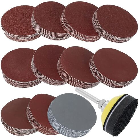 113Pcs 2 Inch Sanding Disc Alumina Sanding-Pads 80-3000 Grit Sanding Sheet Quick Change Sanding Paper for Metal Wood Glass Car Polishing in Kuwait
