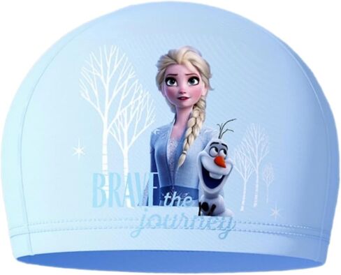 Princess Swim Caps for Kids, Polyester Comfy Swimming Cap for Long Hair in Kuwait