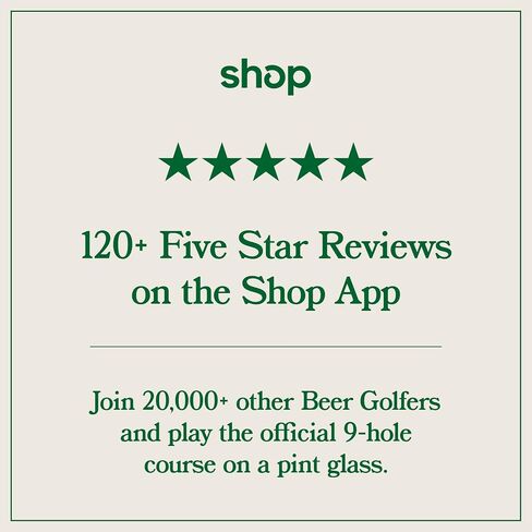 Beer Golf The Original Twosome Set (2-Pack) | 16 oz Precision Drinking Game Pint Glasses | Includes Scorecard Coasters & Pencil | The Ultimate Party Game & Golf Gift in Kuwait