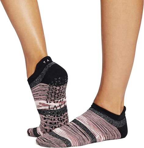 Tavi Noir Fashion Low Rise Grip Socks for Barre, Pilates, and Yoga Black Sparkle in Saudi Arabia