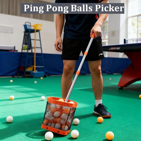 WIGERLON Ping Pong Ball Picker Holds 150 pcs Balls, Table Tennis Ball Picker for Training, Ping Pong Ball Picker Upper for Coach and Player in Saudi Arabia