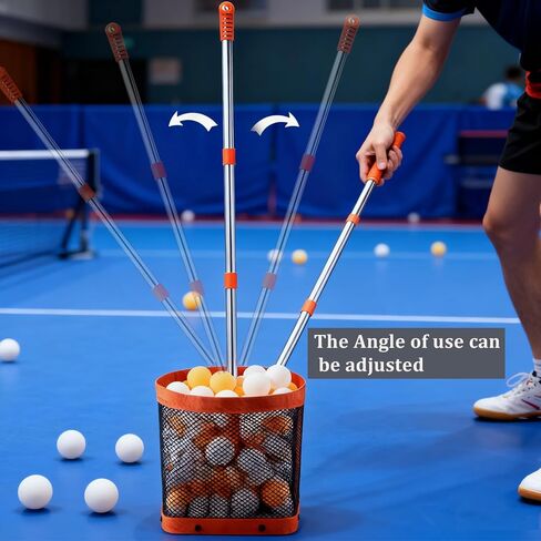 WIGERLON Ping Pong Ball Picker Holds 150 pcs Balls, Table Tennis Ball Picker for Training, Ping Pong Ball Picker Upper for Coach and Player in Saudi Arabia