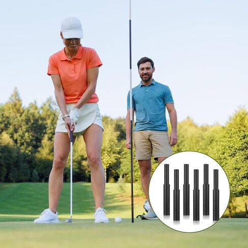 6 Pcs Golf Club Shaft Extender Rods for Steel Graphite Shafts, Black Carbon Fiber Extension Sticks Compatible with Wood Iron Putter 0.49" & 0.6" in Kuwait