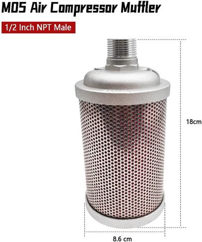 M07 Air Compressor Muffler 3/4" NPT Male Fit for Dryer, Air Compressor, Compressed Air System in Kuwait