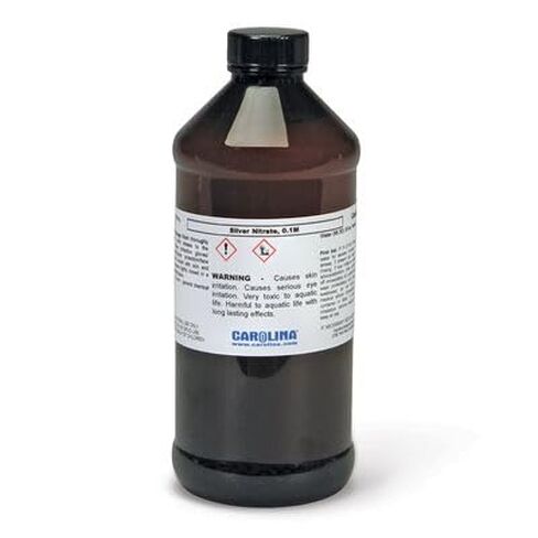 Silver Nitrate Solution, 0.1 M (2%), Laboratory Grade, 500 mL in Kuwait