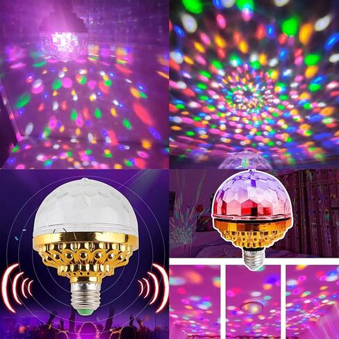 Magik 1-2 Pack Colorful Rotating Magic Ball Light Colorful DJ Party Bulb Sockets (2 Pack) in Kuwait