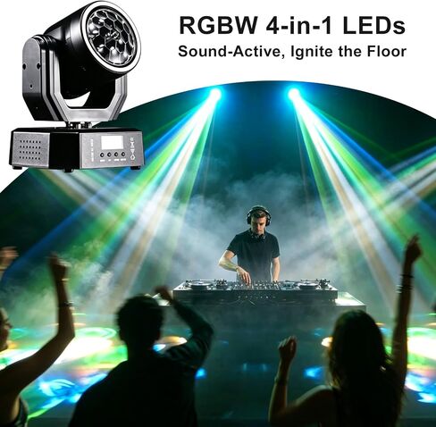2Pack Mini Moving Head Lights for Dj Lighting Led Beam Spot GOBO Pattern Projector Stage Light for Party in Kuwait