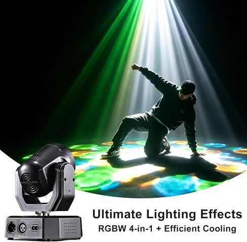 2Pack Mini Moving Head Lights for Dj Lighting Led Beam Spot GOBO Pattern Projector Stage Light for Party in Kuwait