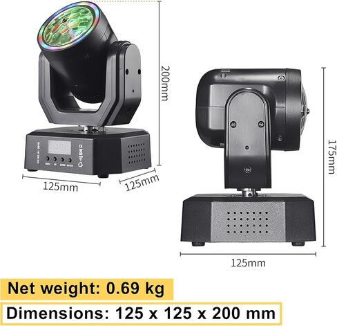 2Pack Mini Moving Head Lights for Dj Lighting Led Beam Spot GOBO Pattern Projector Stage Light for Party in Kuwait