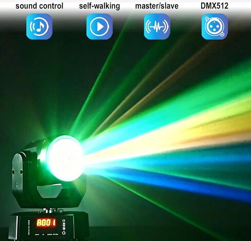 2Pack Mini Moving Head Lights for Dj Lighting Led Beam Spot GOBO Pattern Projector Stage Light for Party in Kuwait