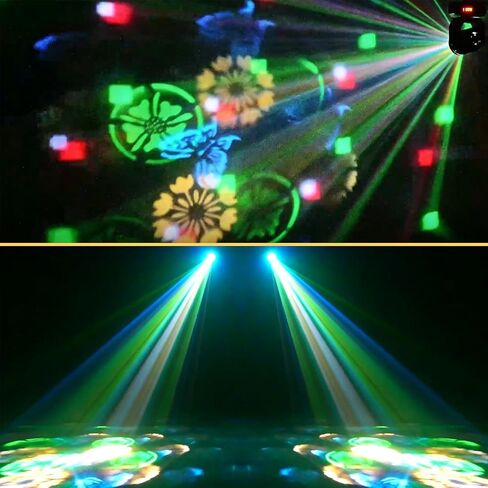 2Pack Mini Moving Head Lights for Dj Lighting Led Beam Spot GOBO Pattern Projector Stage Light for Party in Kuwait