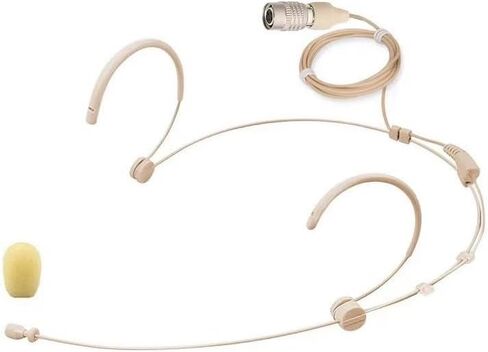 Earhook Headworn Headset Omnidirectional Microphone Compatible with Audio Technica ATW-T1001 Wireless Bodypack Transmitter - Hirose 4Pin Plug in Kuwait