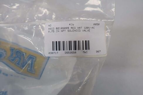 New ASCO 8210G009 RED-HAT II 120V-AC 3/4 in NPT Solenoid Valve D553550 in Kuwait
