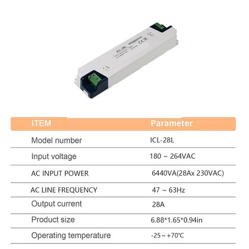 ICL-28L AC Inrush Current Limiter - 28A Continuous, 48A Peak, 180-264VAC Input, Wide Operating Temperature Range -30~+70°C, Reliable Surge Protection for Multiple Power Source Connections in Kuwait