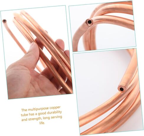 jojofuny 2pcs Soft Copper Tubing Coil 2m X 4 * 0.5mm Refrigeration Copper Tube Air Conditioner for Freezer and Hvac Applications in Kuwait