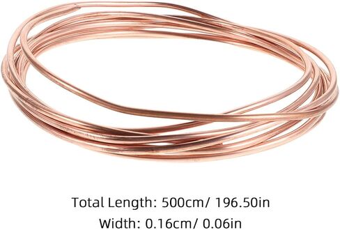 5 Meter Soft Copper Tube Coil 1.6mm Outer Diameter 0.6mm Inner Diameter Pure Copper for Air Conditioning and Refrigeration DIY in Kuwait