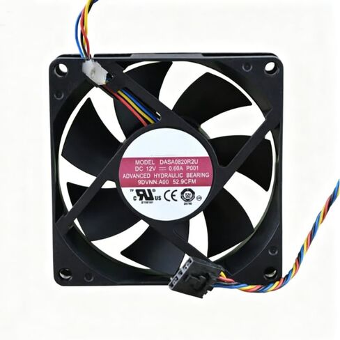 DASA0820R2U DC 12V 0.60A 80x80x20mm مروحة تبريد 4 أسلاك in Kuwait