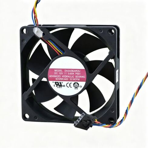 DASA0820R2U DC 12V 0.60A 80x80x20mm مروحة تبريد 4 أسلاك in Kuwait