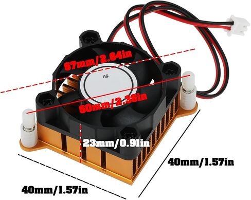 اصنع فكرة عن مروحة مشعاع ألومنيوم XH2.54 DC5V 40 مم متوافقة مع نظام تبريد مجموعة شرائح Northbridge in Kuwait