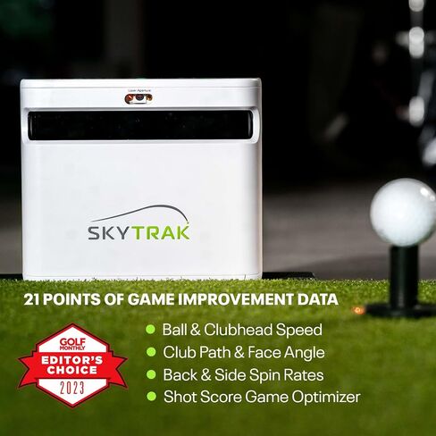 SkyTrak+ Launch Monitor & Golf Simulator (الجيل السابق) - رادار دوبلر مزدوج، كاميرا محسنة، أكثر من 100 ألف دورة تدريبية، محاكاة في الوقت الفعلي، Wi-Fi، USB-C in Kuwait