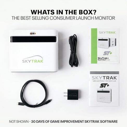 SkyTrak+ Launch Monitor & Golf Simulator (الجيل السابق) - رادار دوبلر مزدوج، كاميرا محسنة، أكثر من 100 ألف دورة تدريبية، محاكاة في الوقت الفعلي، Wi-Fi، USB-C in Kuwait