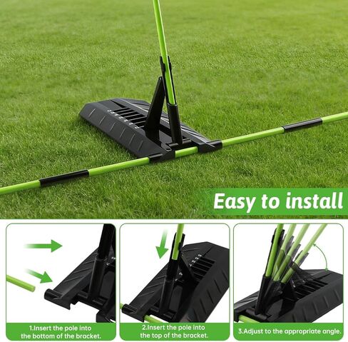 Golf Alignment Stick Holder Kit, Golf Training Aid Angle Adjustable with 6 Fiberglass Alignment Rods and ABS Angle Board, Swing Path Trainer Board for Backyard Practice in Kuwait