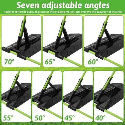 Golf Alignment Stick Holder Kit, Golf Training Aid Angle Adjustable with 6 Fiberglass Alignment Rods and ABS Angle Board, Swing Path Trainer Board for Backyard Practice in Kuwait