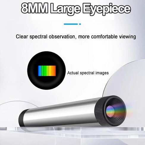 Handheld Diffraction Spectroscope for Gemstone Identification, Full Spectrum Prism with 8mm Eyepiece, Ideal for Antique Jewelry and Gem Fairs in Kuwait