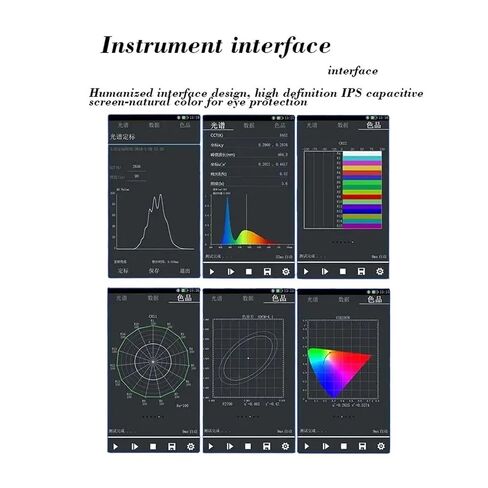 Spectrometer, 380-780nm CCT CRI Lux Test 5 Inches Handheld Spectrometers Spectral Light Meter in Kuwait