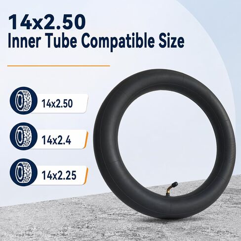 2-Pack 14x2.50 Inner Tube 14 Inch Inner Tube Bent Valve Stem in Kuwait