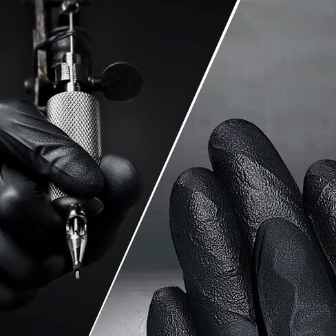 قفازات فحص النتريل القابل للتصرف من TitanFlex، 6 مل، كبير، صندوق 100 قيراط، عالي التحمل، خالي من اللاتكس، آمن للطعام للطهي وإعداد الطعام in Kuwait