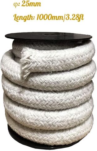Ceramic Fiber Rope Gasket, Seal Cream Multiple Sizes for Stove Boiler Furnace Oven in Kuwait