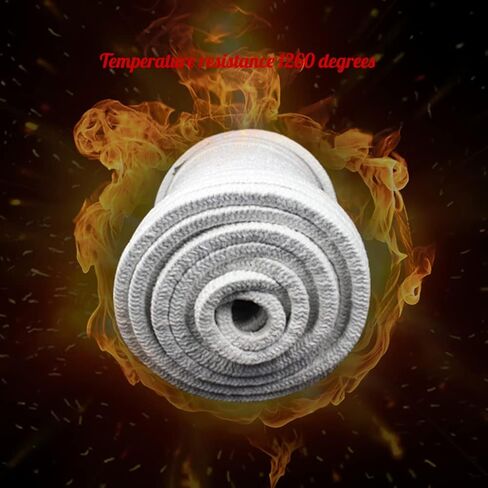 Ceramic Fiber Rope Gasket, Seal Cream Multiple Sizes for Stove Boiler Furnace Oven in Kuwait