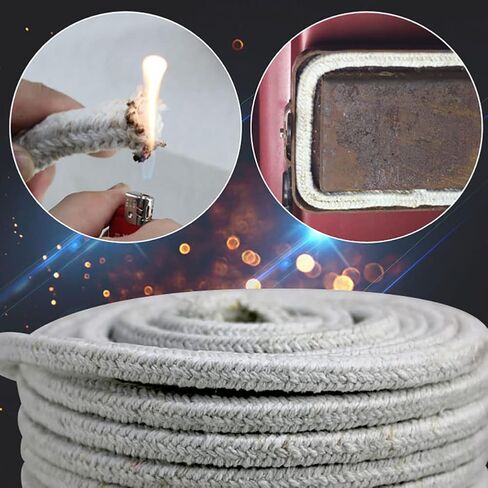 Ceramic Fiber Rope Gasket, Seal Cream Multiple Sizes for Stove Boiler Furnace Oven in Kuwait