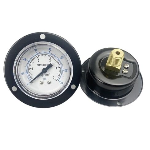 1pc 2" 50mm 70psi Pressure Gauge, Manometer,PT1/4 Back Thread,5kg/cm2(70psi) with Front Flange in Saudi Arabia