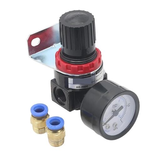 1pc AR2000 G1/4'' Pneumatic Air Pressure Relief Control Compressor Regulator Treatment Units Valve with Gauge Fitting Wholesale(Fine AR2000) in Kuwait