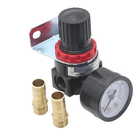 1pc AR2000 G1/4'' Pneumatic Air Pressure Relief Control Compressor Regulator Treatment Units Valve with Gauge Fitting Wholesale(Fine AR2000) in Kuwait
