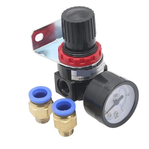 1pc AR2000 G1/4'' Pneumatic Air Pressure Relief Control Compressor Regulator Treatment Units Valve with Gauge Fitting Wholesale(Fine AR2000) in Kuwait