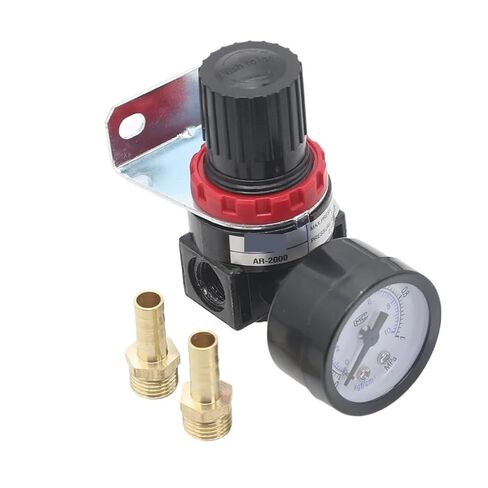 1pc AR2000 G1/4'' Pneumatic Air Pressure Relief Control Compressor Regulator Treatment Units Valve with Gauge Fitting Wholesale(Fine AR2000) in Kuwait