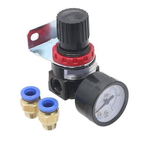 1pc AR2000 G1/4'' Pneumatic Air Pressure Relief Control Compressor Regulator Treatment Units Valve with Gauge Fitting Wholesale(Fine AR2000) in Kuwait