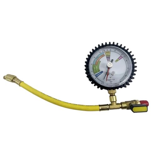 1pc Pressure Gauge Tester for Air Conditioning, Refrigerant, Car HVAC System(R134a, R22, R407C, R410A, R404A, R507, R32) in Kuwait